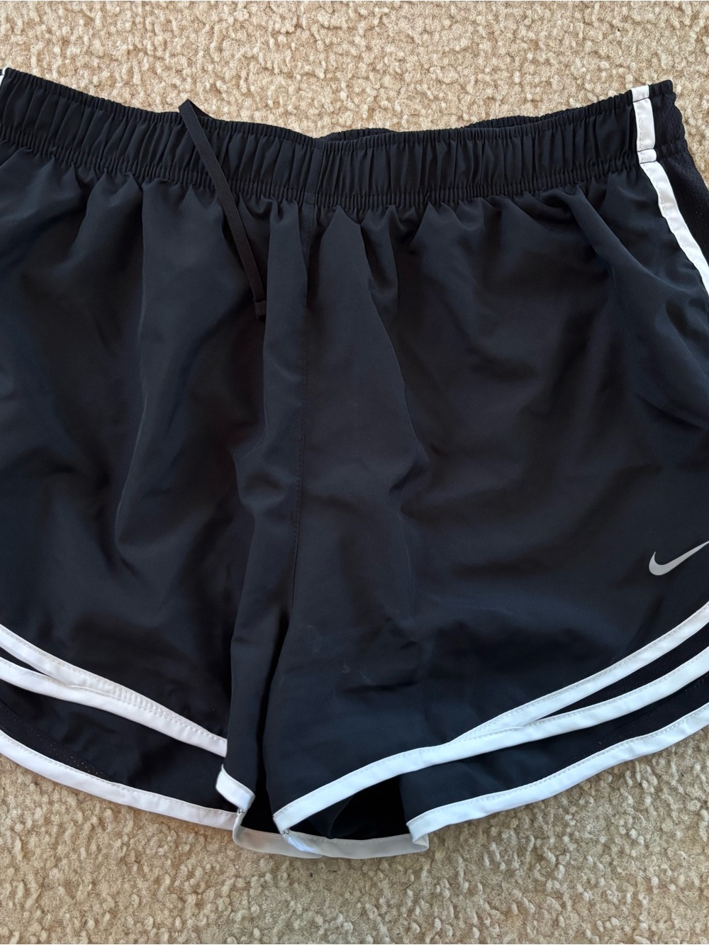 Nike Women’s Black Running Shorts with White Trim